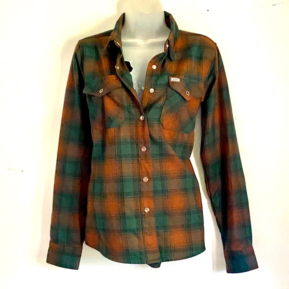 NWOT (Orig.$49) DIXXON "Widowmaker" Flannel Shirt w/Pearl Snaps
